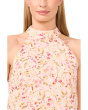 Sleeveless Halter Folded Collar Top