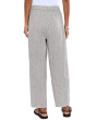 Striped Organic Linen Sheen Ankle Lantern Pants