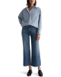 Saige Mid Rise Wide Leg Jeans in Castlebay
