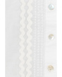 3/4 Sleeve Button Front Woven Top With Embroidery