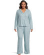 Plus Size Novelty Print Long Sleeve Girlfriend Pajama Set