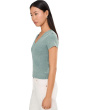 Sunwashed Cap Sleeve V-Neck