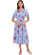 Ruched Short Sleeve Smocked Waist Tiered Maxi Dress