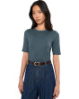 Organic Cotton Stretch Rib Crew Neck Top