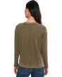 Long Sleeve Open V-neck Waffle Top