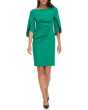 Open Sleeve Ruched Sheath
