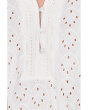 Knit Eyelet Ruffle Neck Top