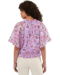 Ruffle Raglan Keyhole Tie Top