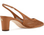 Klaire Perforated Leather Slingback Pumps