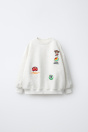 Zara Толстовка С ВЫШИВКОЙ DISNEY PIXAR серая мелированная