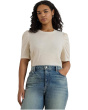 Slub Jersey Puff-Sleeve Top