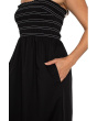 Sleeveless Smocked Woven Midi Dress With Trapunto Straps