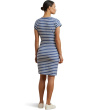 Striped Tie-front Jersey Dress
