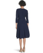 3/4 Sleeve Asymmetrical Midi