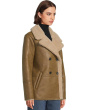 Faux Shearling Peacoat