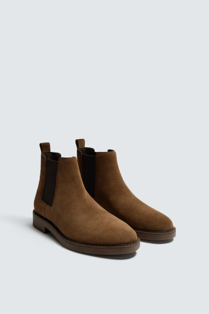 Zara КОЖАНЫЕ САПОГИ ЧЕЛСИ 495674866-700-39