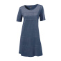 Velourslederimitat-Kleid, marine