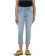Amy Crop Straight Leg Roll Up With Raw Hem