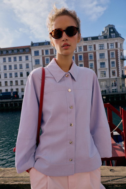 Zara ЛЬНЯНАЯ КУРТКА С ПЫШНЫМИ РУКАВАМИ 513972198-612-1