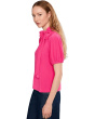 Short Sleeve Tie Neck Bow Knit Top