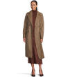 Belted Faux Leather Trench Coat