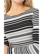 Long Sleeve Boat Neck Knit Top