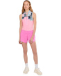 Flare Print Sleeveless Polo