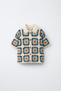 Zara Рубашка ИЗ ПЛЕТЕНОЙ ТКАНИ С КРЮЧКОМ 495680600-321-18