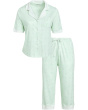 Plus Size Elbow Sleeve Capri Pajama Set