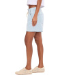 5" Mid-Rise Tie Front Denim Shorts with Pleats
