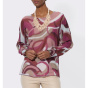 Georgettebluse m. eingen_htem Jersey-Top, ecru-erika-bedruckt