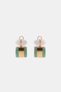 Zara ДВОЙНЫЕ СЕРЬГИ С КАМНЯМИ ИЗ ИСКУССТВЕННОЙ СМОЛЫ 506437466-303-3