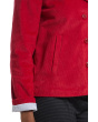 Corduroy - Double Breasted Corduroy Jacket with Slanted Welt Pockets