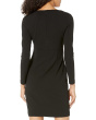 Long Sleeve Twist Front Sheath Dress