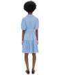 Puff Sleeve Self Tie Tencel Ruffled Aline