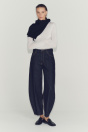 Zara Джинсы ZW COLLECTION С ЗАУЖЕННОЙ ТАЛИЕЙ синего цвета