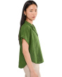 Washed Organic Linen Delave Notch Collar Top