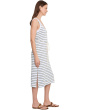 Rib Stripe Side Slit Tank Dress