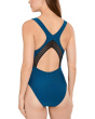 Solid Mesh Scoop Neck One-Piece