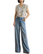 Floral Ruffle-Trim Georgette Shirt