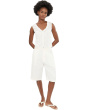 Sleeveless Pintucked Woven Top with Ruffles