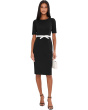 Contrast Bow Sheath Dress