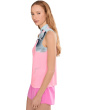 Flare Print Sleeveless Polo