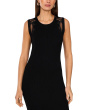Crew Neck Tank Dress With Embroidery Mesh
