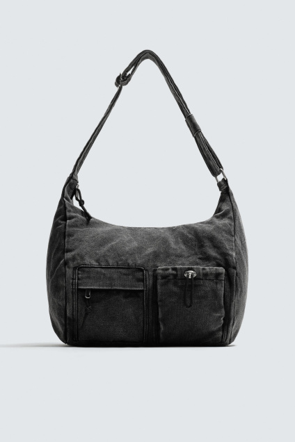 Zara Джинсовая СУМКА С НЕСКОЛЬКИМИ ОТДЕЛЕНИЯМИ 495698258-800-3