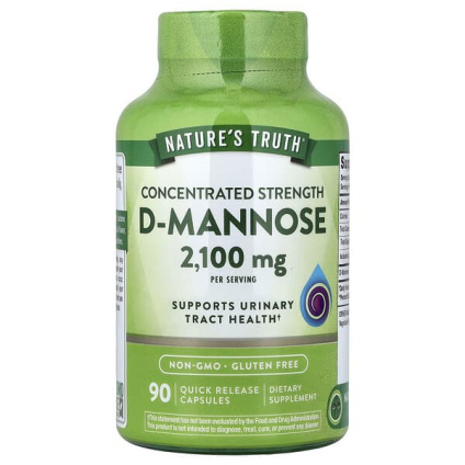 Natures Truth, D-манноза, 90 капсул с быстрым высвобождением (700 мг в 1 капсуле)