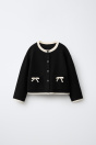 Zara Черный КАРДИГАН С БАНТАМИ