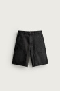 Zara Черные ОБЛЕГАЮЩИЕ ШОРТЫ-БЕРМУДЫ С КАРМАНОМ CARPENTER