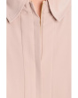 Sleeveless Collar Neck Pleated Commuter Midi