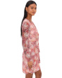 Printed Metallic Crinkle Dress